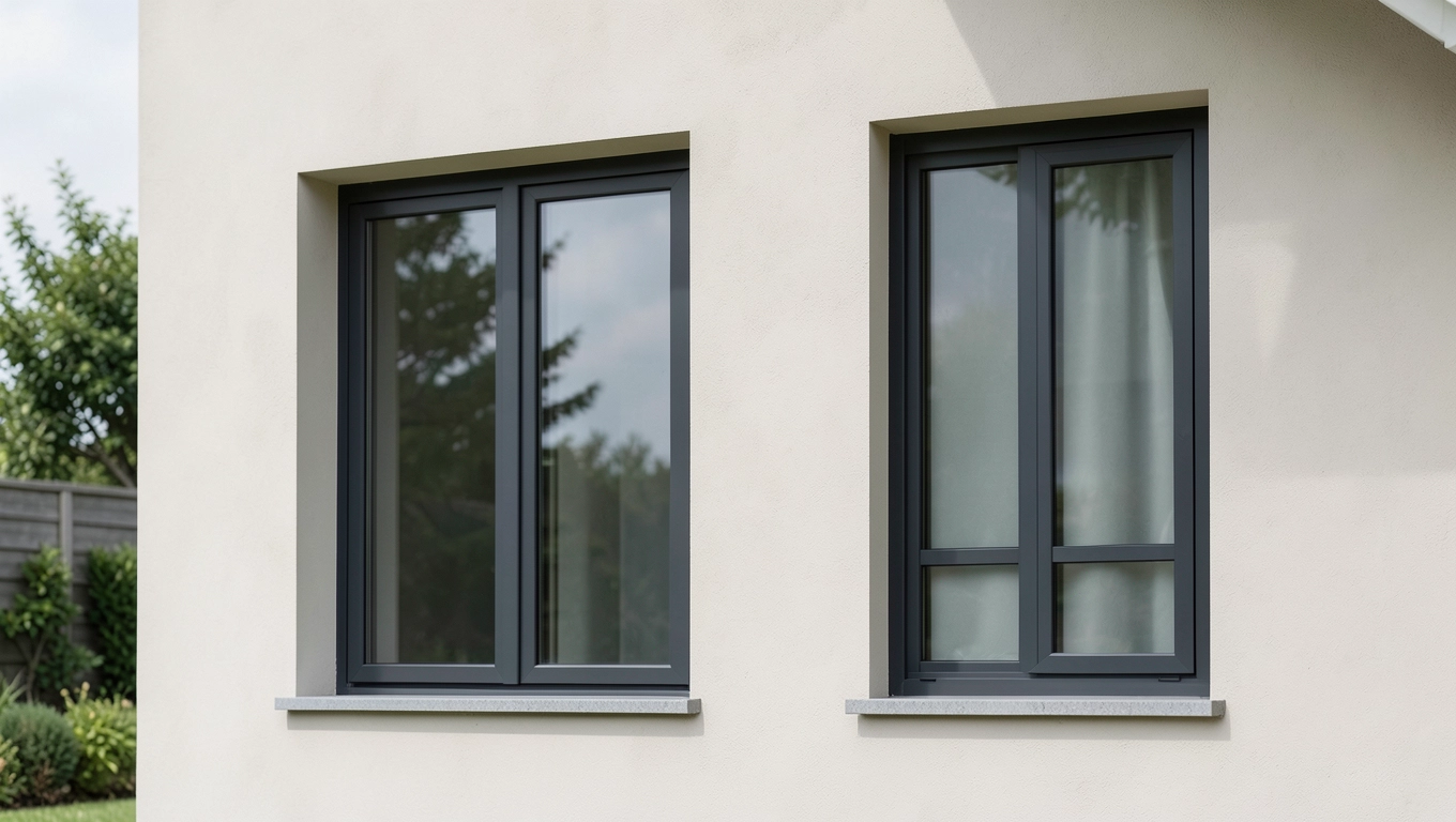 grafitowe okna w domu