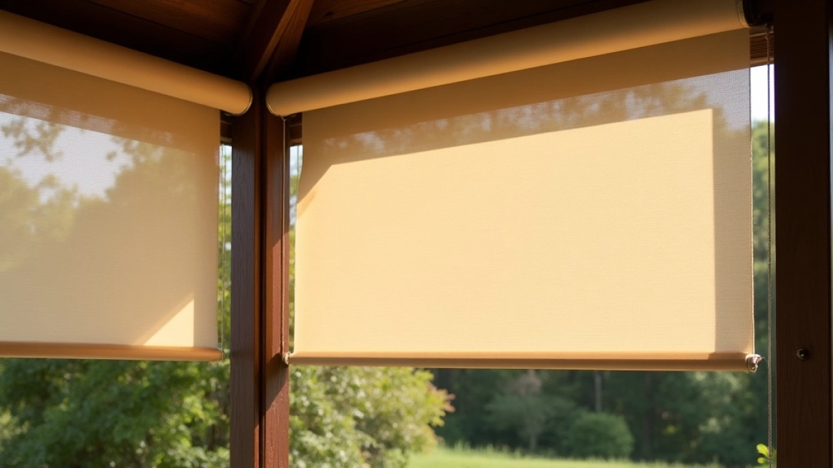 Rolety zwijane do altany