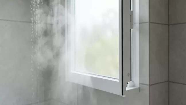 Okno pod prysznicem